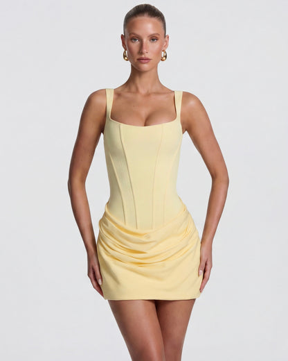 Espe™ | Structured Mini Dress with Corset Effect