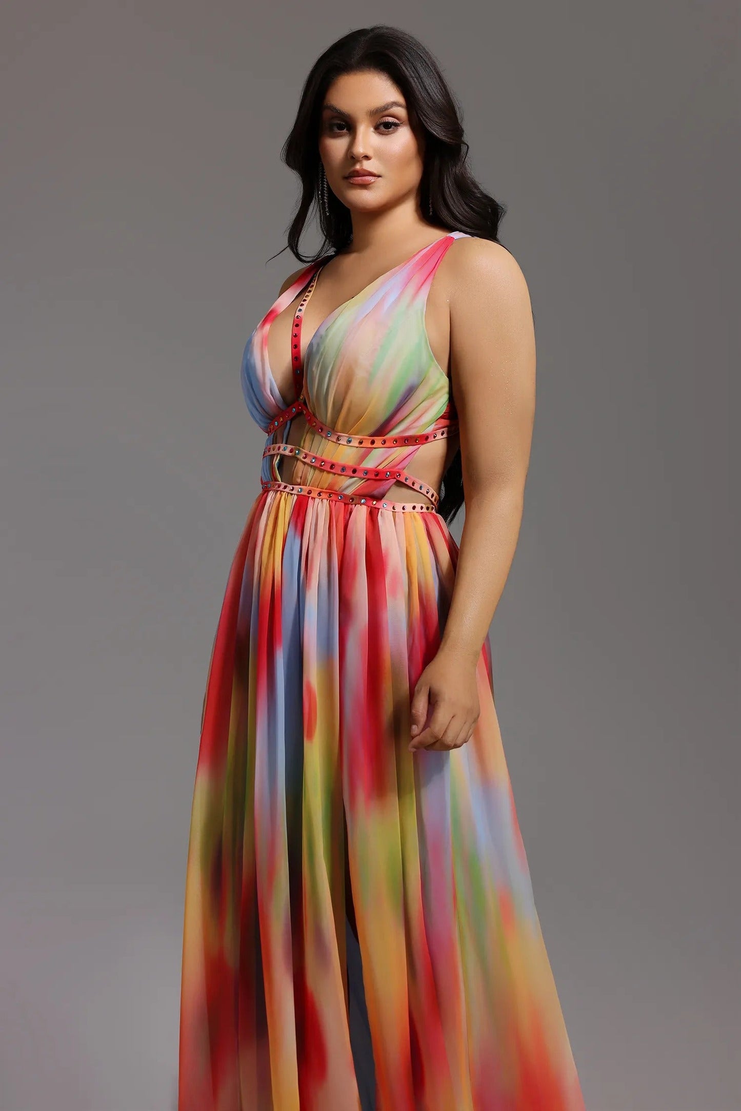 Lara™ - Dress Multicolor Elegant and Flowing