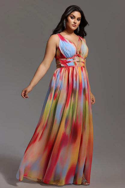 Lara™ - Dress Multicolor Elegant and Flowing