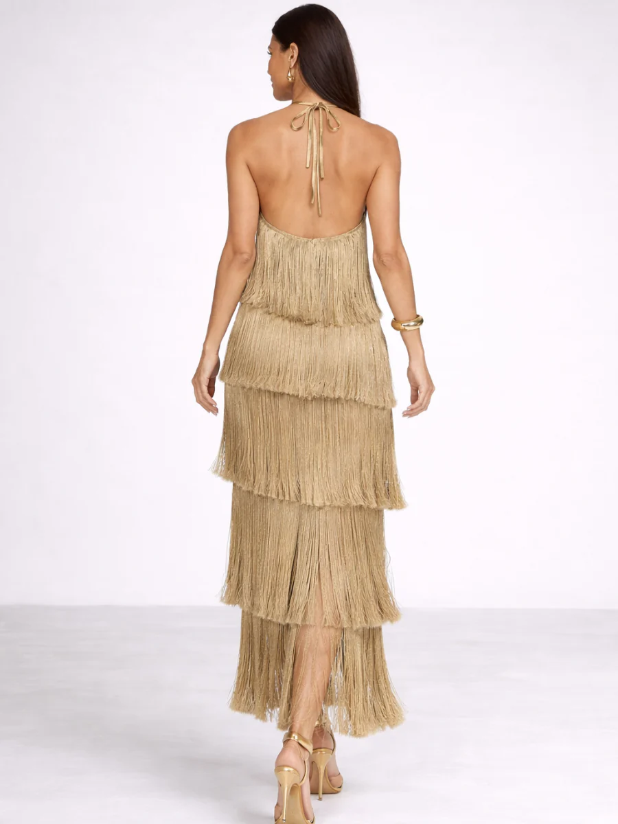 Maika™ Dress | Golden Glamour that Turns Every Head