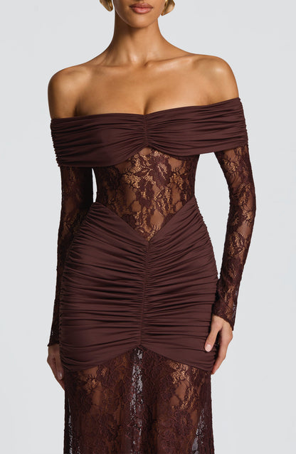 Libra™ Dress | Elegance sophisticated with lace and drapeado