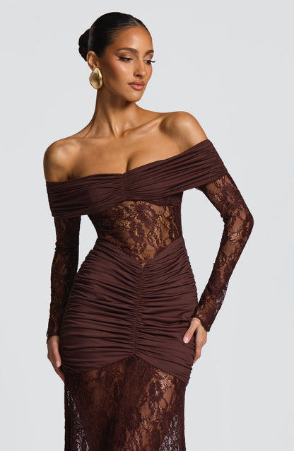 Libra™ Dress | Elegance sophisticated with lace and drapeado