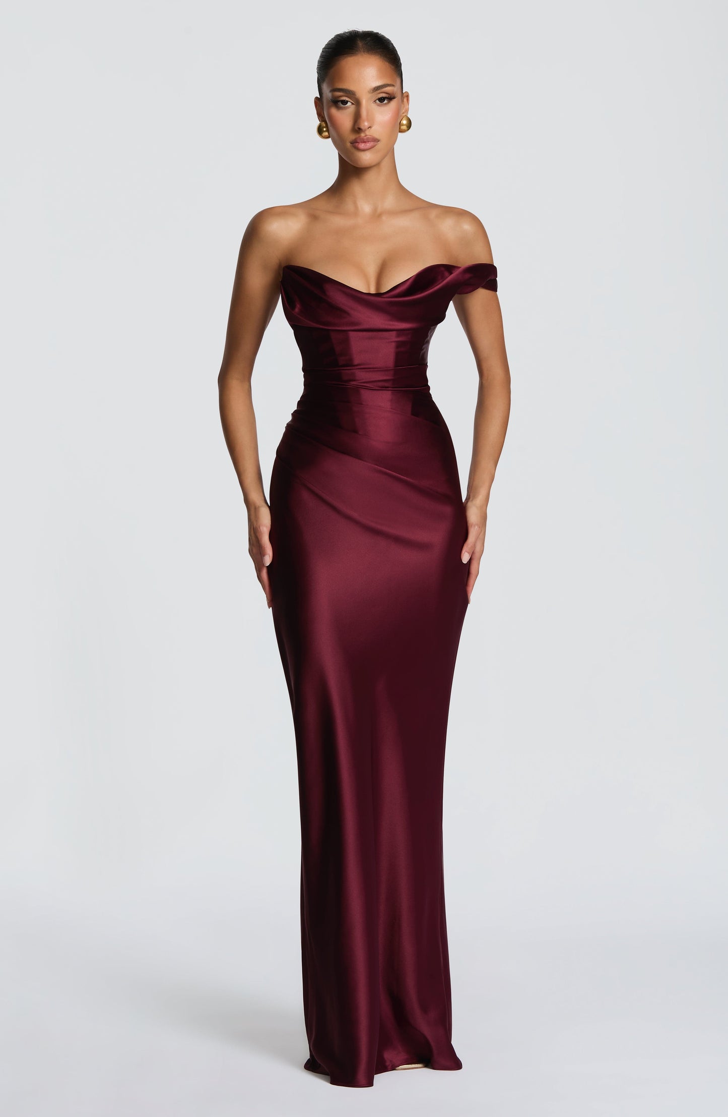 Carolina™ Dress | Elegance asymmetric with drape satin