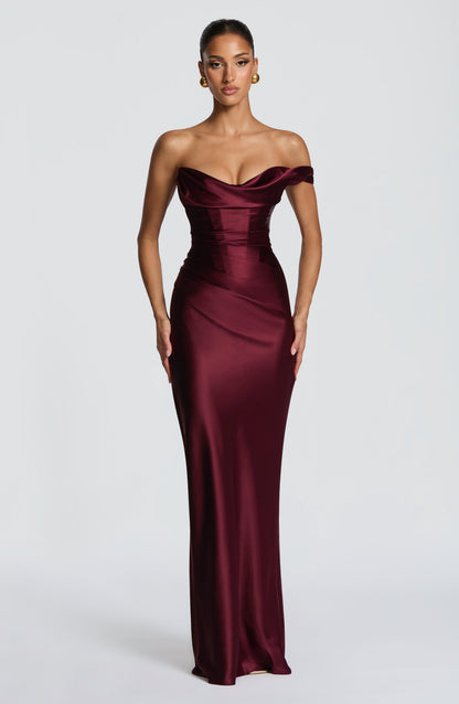 Carolina™ Dress | Elegance asymmetric with drape satin