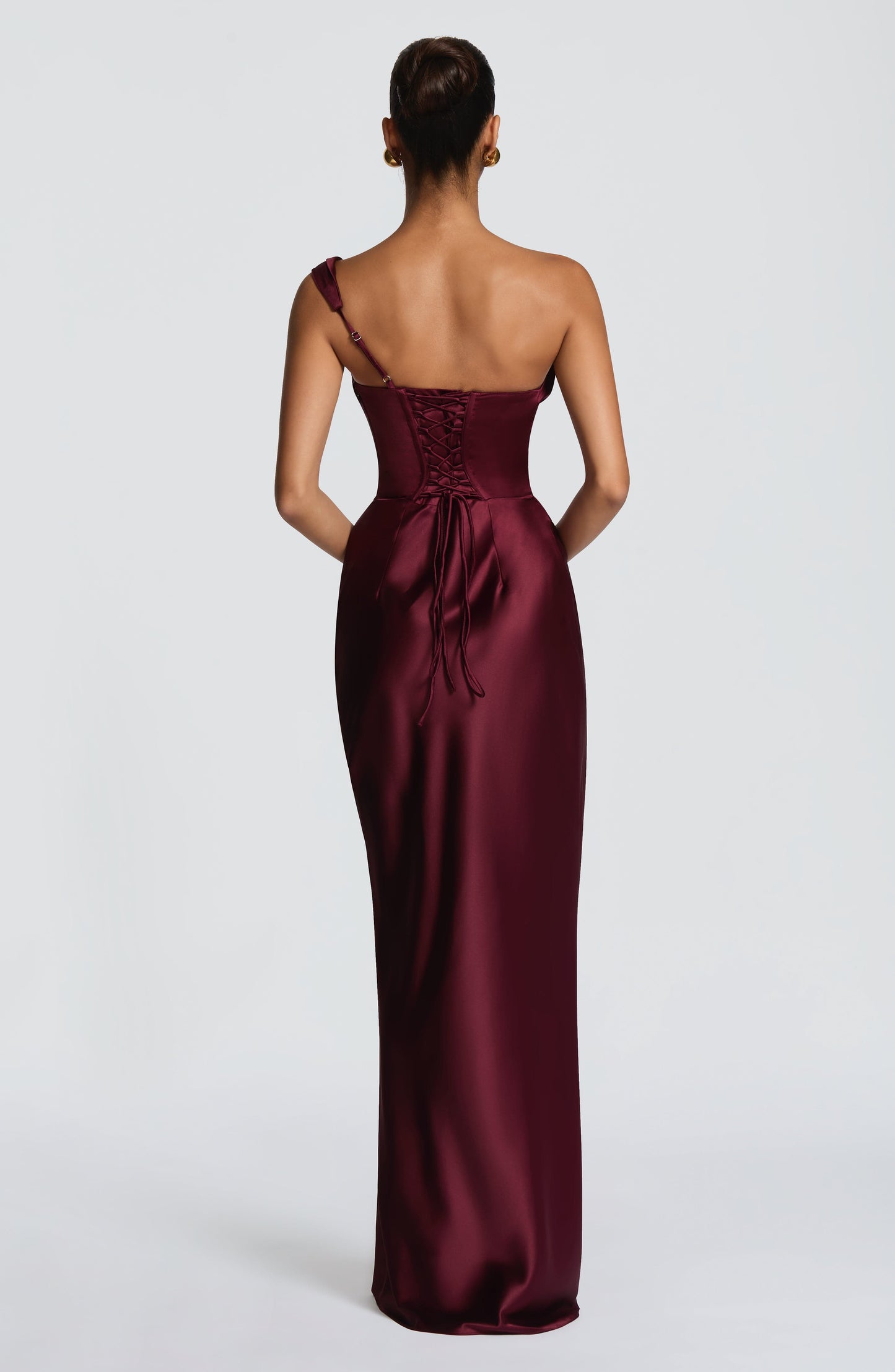 Carolina™ Dress | Elegance asymmetric with drape satin