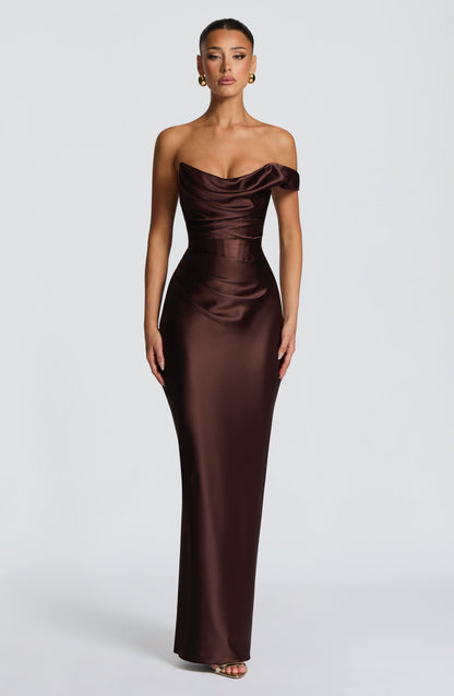 Carolina™ Dress | Elegance asymmetric with drape satin