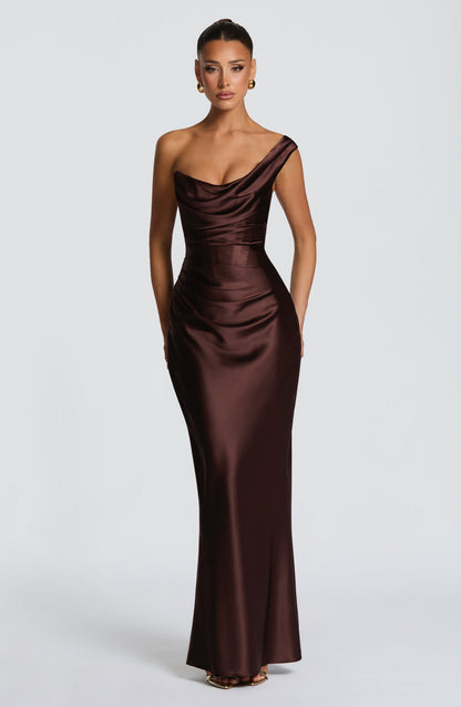 Carolina™ Dress | Elegance asymmetric with drape satin